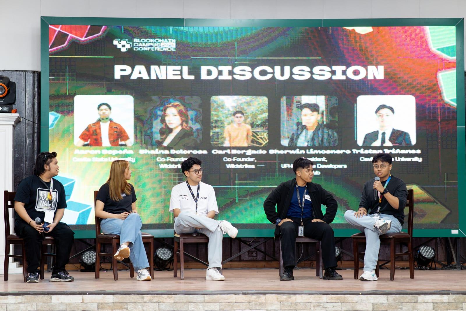 BCC 2025 panel discussion on stage at Cavite State University